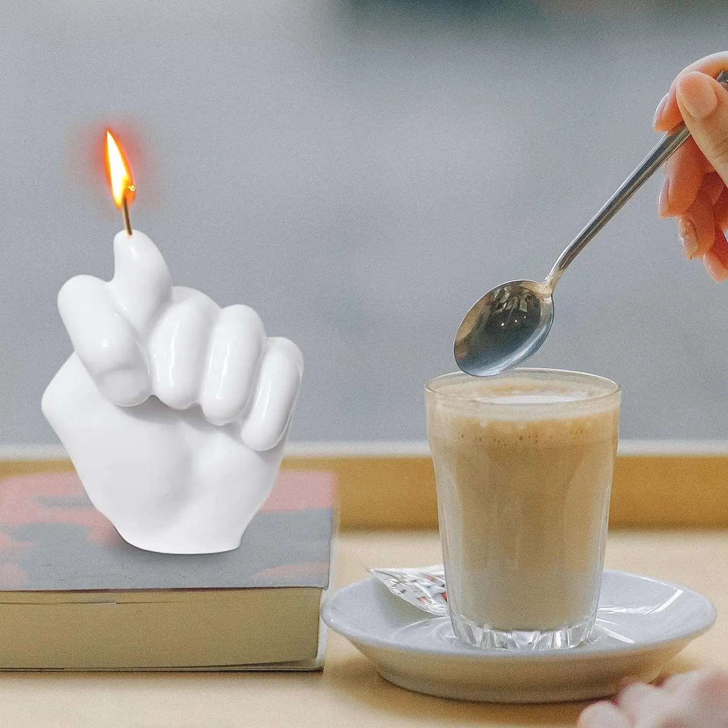Форма для пальцев | 3D Силиконовая форма в форме руки, легко снимаемая Полупрозрачная Форма для мыла, Совместимая со смолой для Birt 1